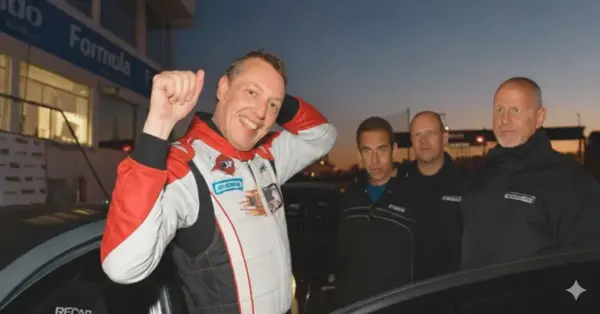 Jeroen Dik with fellow car enthusiasts at a JD Engineering workshop event