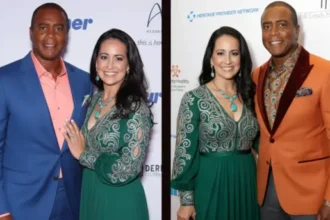 Ana Luz Rodriguez-Paz with husband Ahmad Rashad smiling together